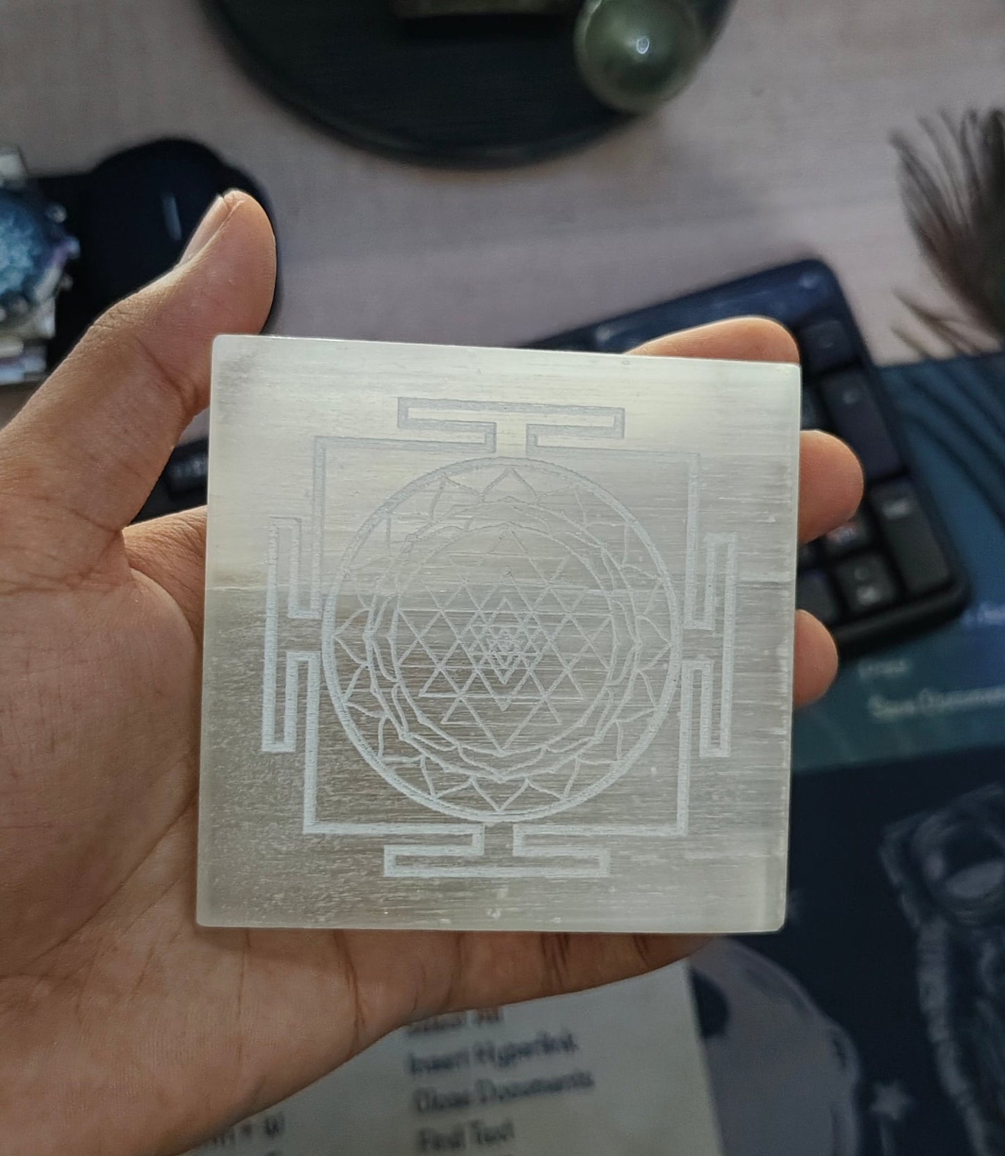Selenite plate, Yantra